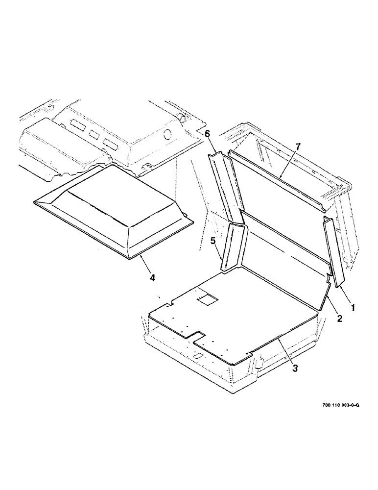 Схема запчастей Case IH 8825 - (07-12) - CAB UPHOLSTERY ASSEMBLY (09) - CHASSIS