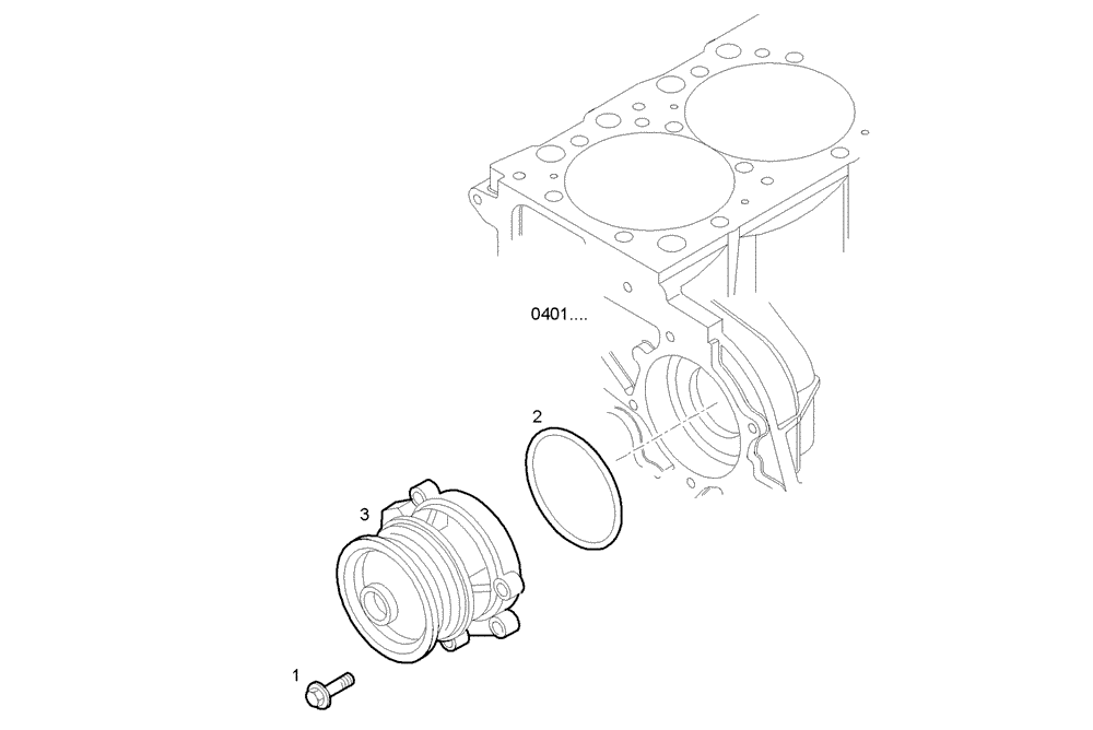 Схема запчастей Case IH F2CE9684D E013 - (3201.000) - WATER PUMP 