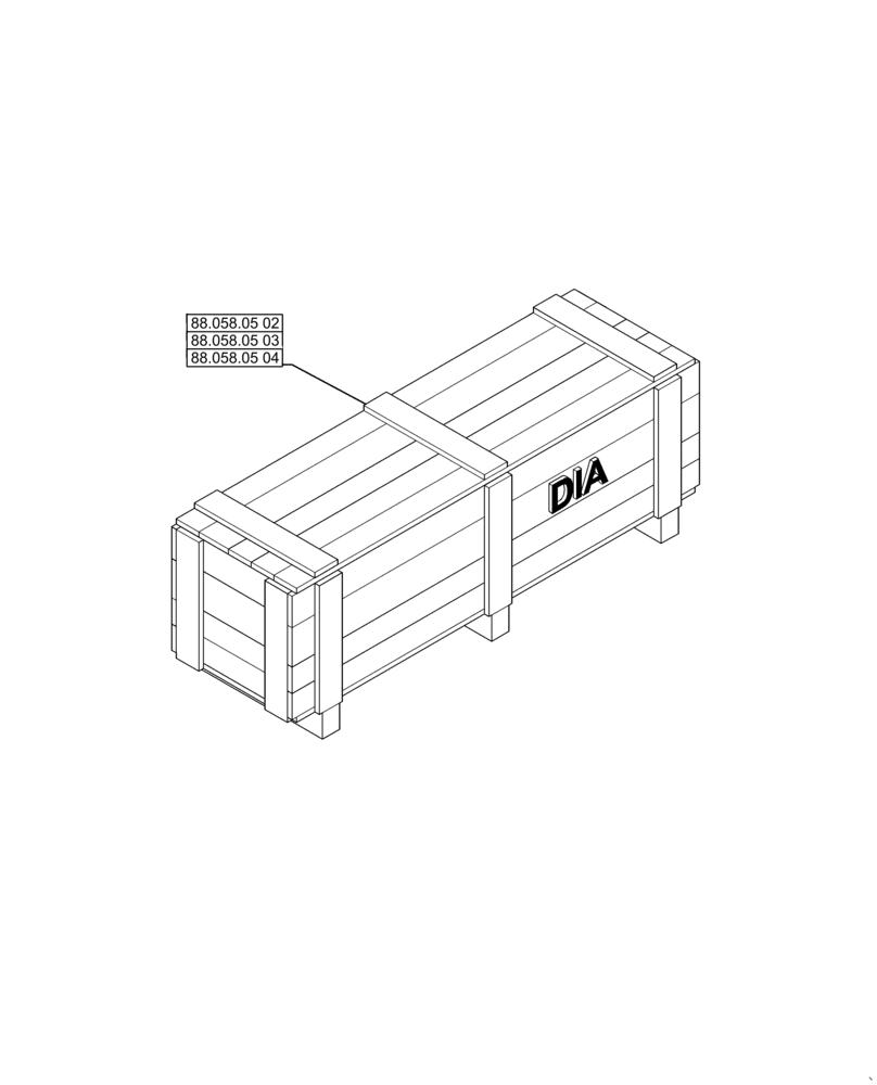 Схема запчастей Case IH 3016 - (88.058.05[01]) - DIA KIT, 12 HEADER ADAPTER KIT FOR MID-RANGE COMBINES 2188/2388 (88) - ACCESSORIES