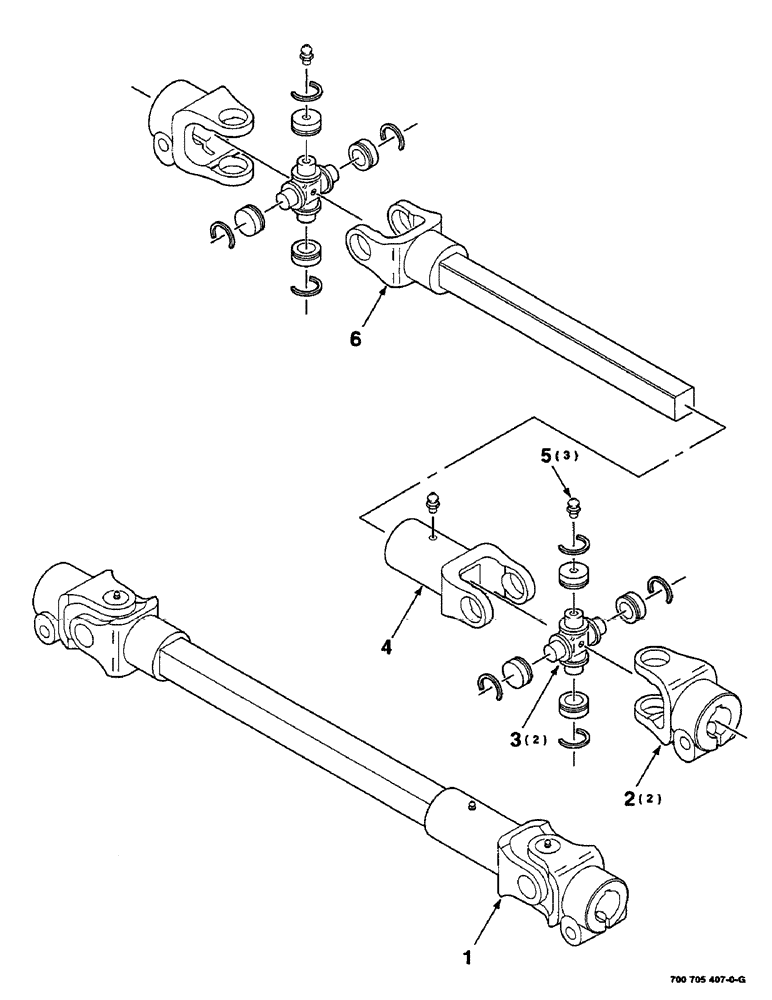 Схема запчастей Case IH DC515 - (5-04) - U-JOINT ASSEMBLY, UPPER HAY CONDITIONER DRIVE (09) - CHASSIS