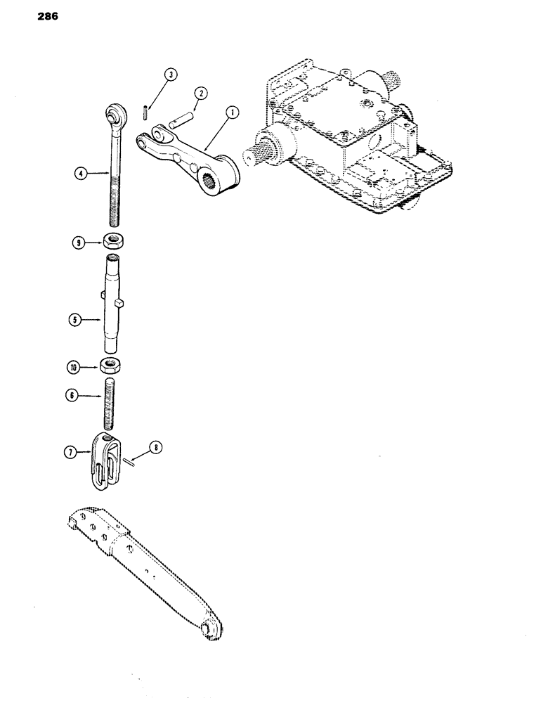 Схема запчастей Case IH 770 - (286) - THREE POINT HITCH, LIFT LINKS (09) - CHASSIS/ATTACHMENTS