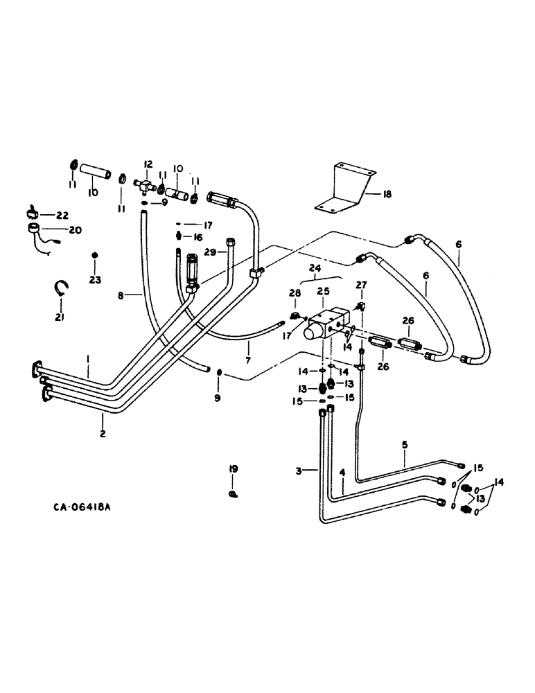 Схема запчастей Case IH 1440 - (15-02) - WHEEL AND TRACTION, POWER GUIDE WHEEL HYDRAULIC AND ELECTRICAL PARTS, S/N 50024 & BELOW Wheels & Traction