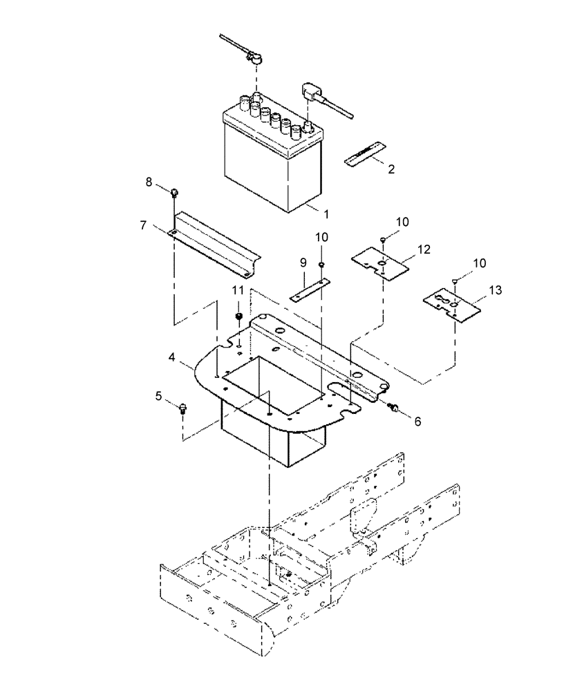 Схема запчастей Case IH DX21 - (06.03) - BATTERY (06) - ELECTRICAL SYSTEMS