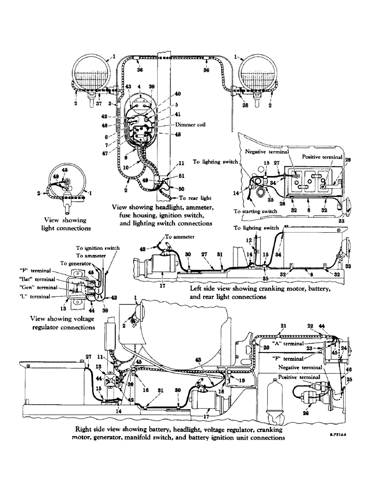 Схема запчастей Case IH SUPER M-TA - (146) - ELECTRICAL SYSTEM, CARBURETED ENGINE, ELECTRICAL STARTING AND LIGHTING, BATTERY IGNITION (06) - ELECTRICAL SYSTEMS