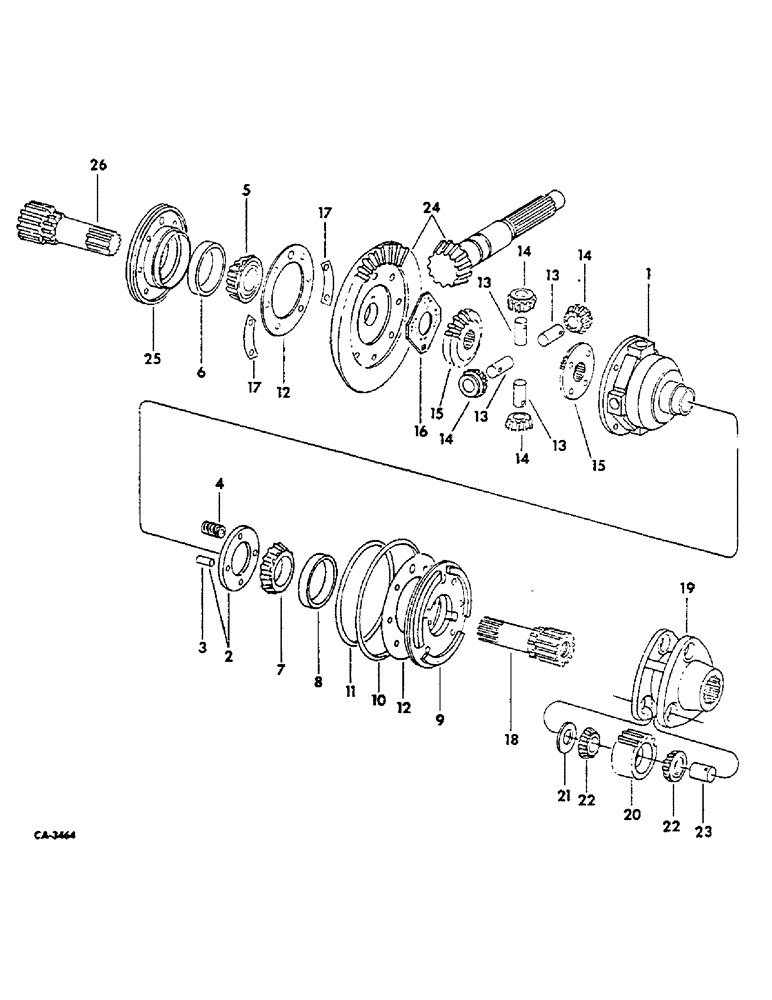 Схема запчастей Case IH 674 - (07-08) - DRIVE TRAIN, DIFFERENTIAL AND CONNECTIONS (04) - Drive Train