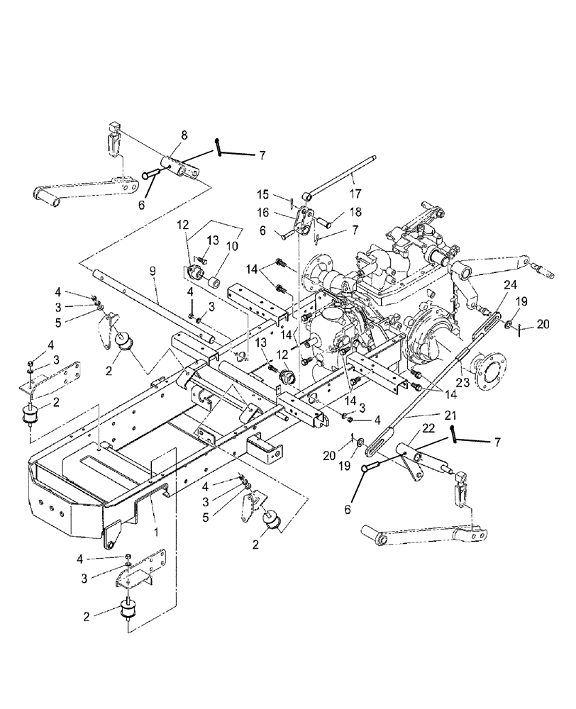 Схема запчастей Case IH DX24E - (04.01) - MAIN FRAME (12) - MAIN FRAME