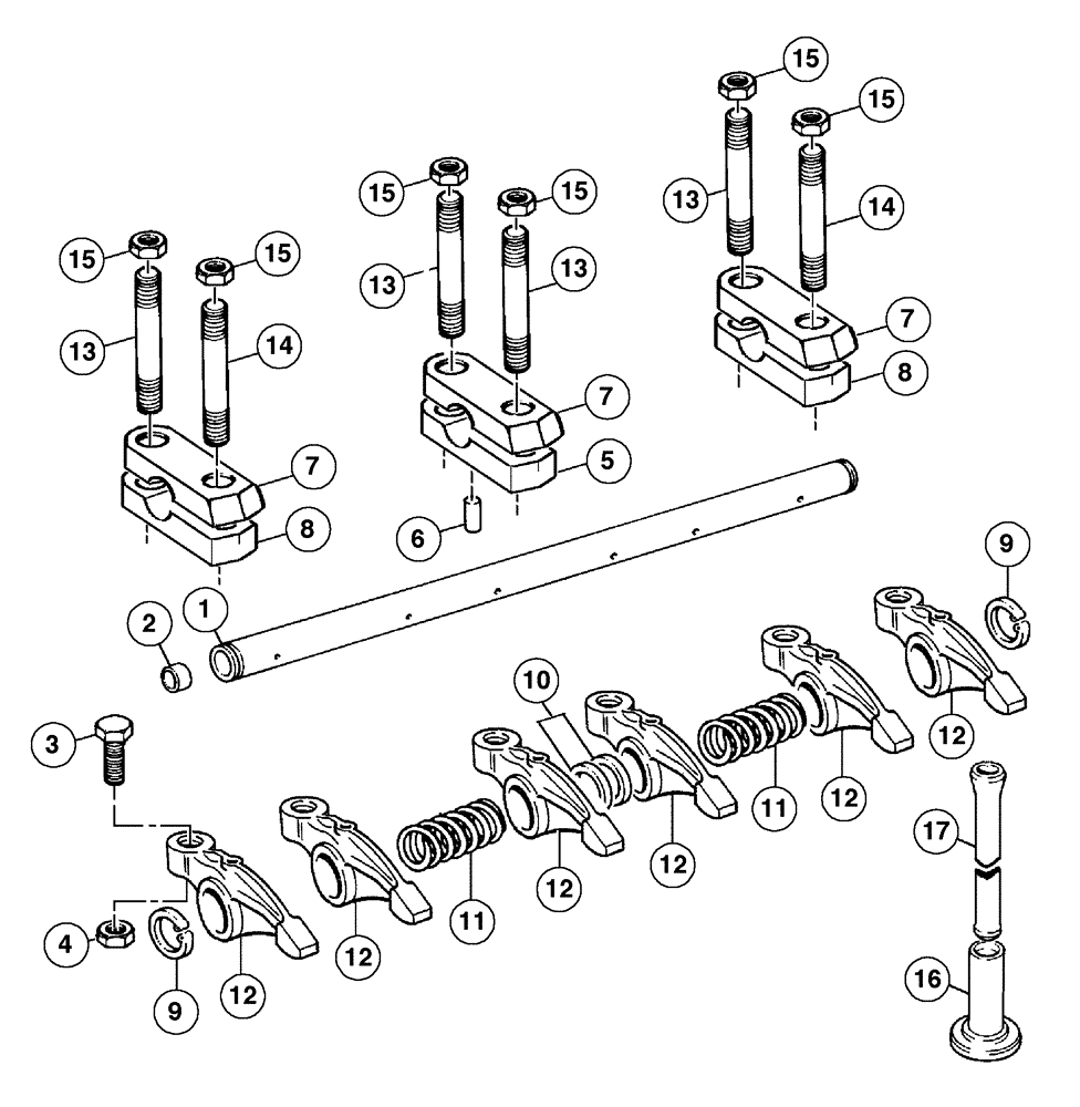 Схема запчастей Case IH C60 - (02-19) - VALVE MECHANISM (02) - ENGINE