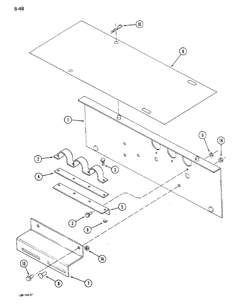 Схема запчастей Case IH 1640 - (8-48) - REEL DRIVE COUPLING MOUNTING (07) - HYDRAULICS