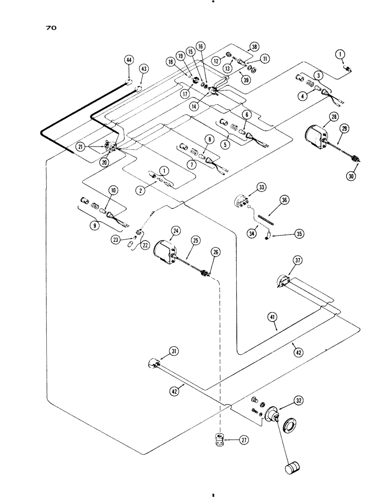 Схема запчастей Case IH 730 SERIES - (070) - INSTRUMENTS AND WIRING, 267 AND 301 DIESEL ENGINES (04) - ELECTRICAL SYSTEMS