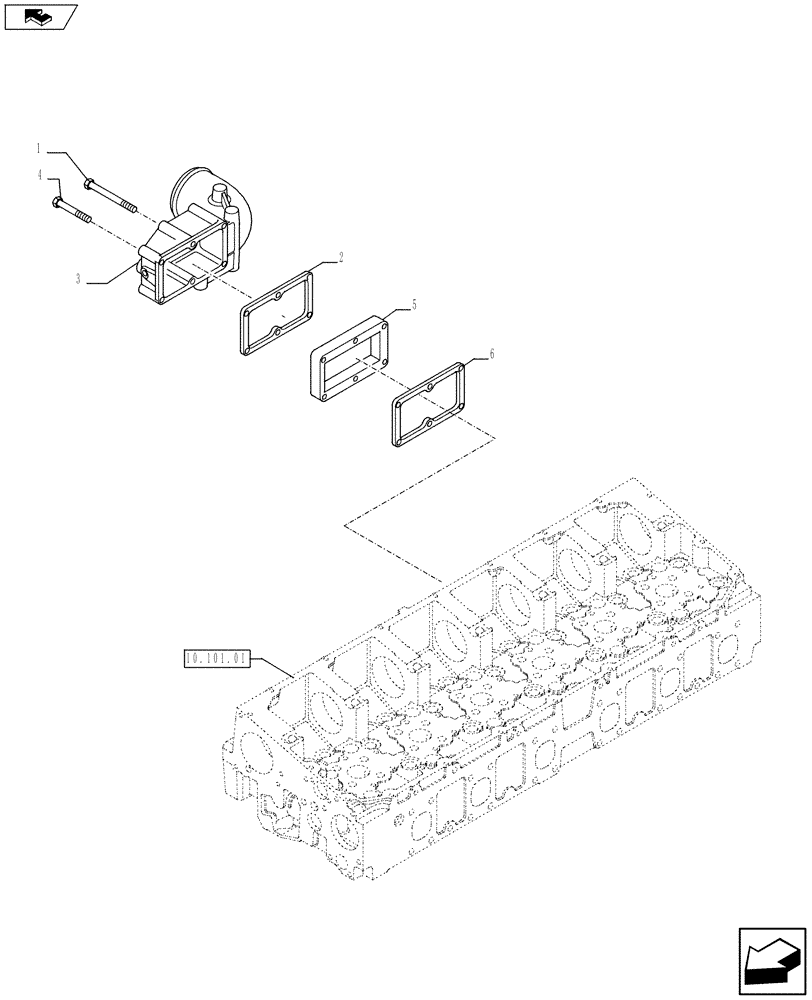 Схема запчастей Case IH F2CFE613L A005 - (10.254.01) - MANIFOLD - INTAKE (504067192 - 504082063) (10) - ENGINE