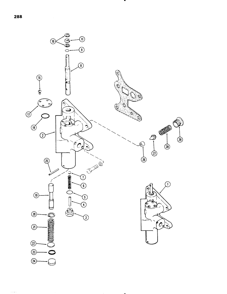 Схема запчастей Case IH 1270 - (288) - A65672 REGULATOR VALVE (06) - POWER TRAIN