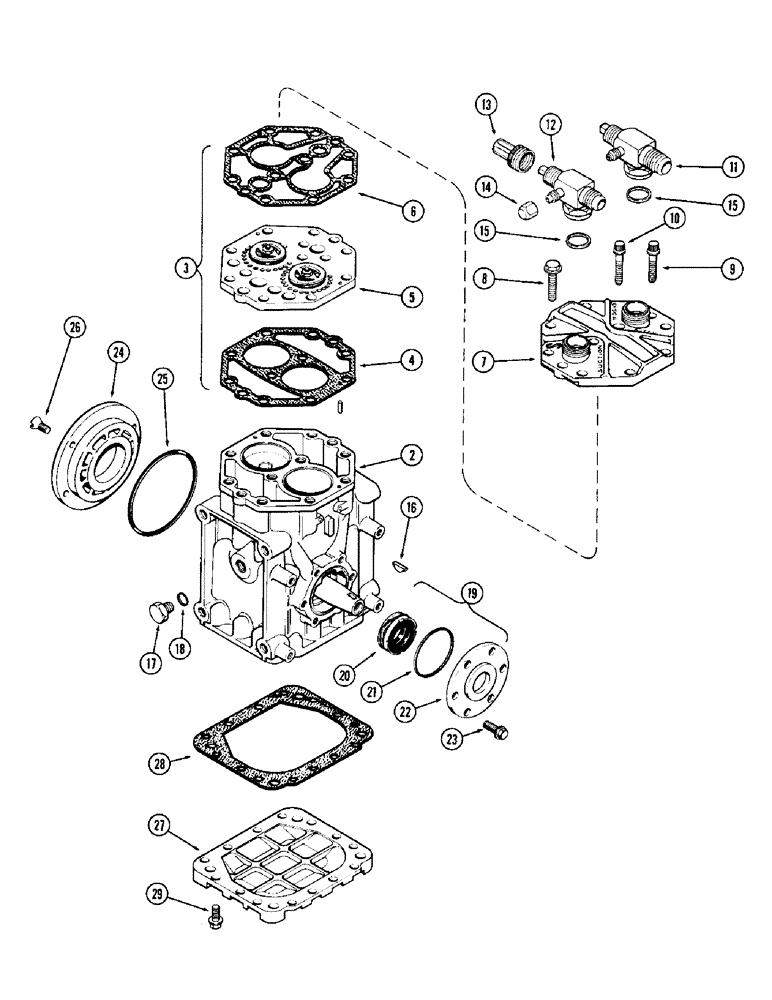 Схема запчастей Case IH 1470 - (189G) - YORK COMPRESSOR (09) - CHASSIS