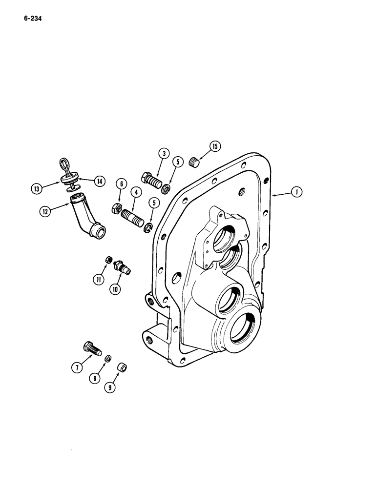 Схема запчастей Case IH 2094 - (6-234) - PTO HOUSING (06) - POWER TRAIN