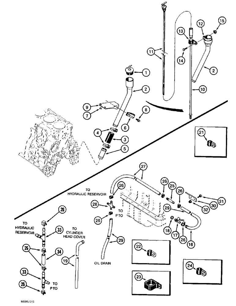 Схема запчастей Case IH 1688 - (2-46) - ENGINE ATTACHING PARTS, 6TA-830 ENGINE (01) - ENGINE