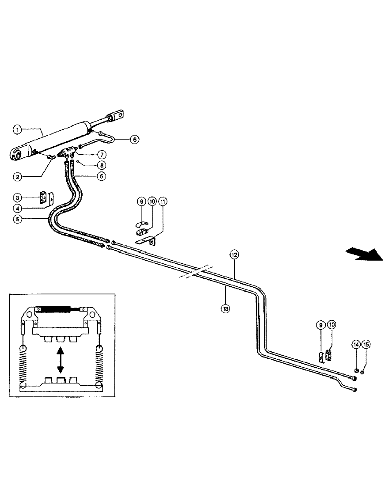 Схема запчастей Case IH 110 - (069) - HYDRAULIC LINES (VAR.9040), HYDRAULIC DENSITY CONTROL (06) - PNEUMATIC/HYDRAULIC/ELECTRIC