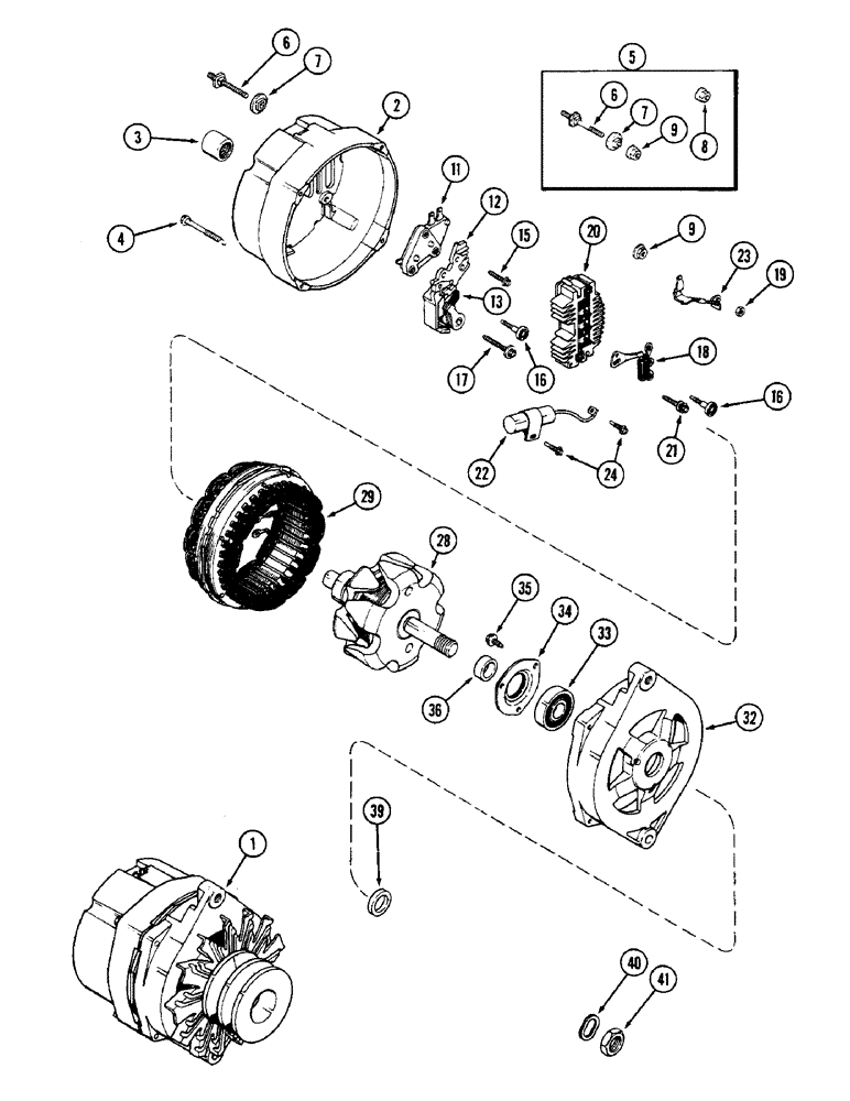 Схема запчастей Case IH 9110 - (04-56) - A181766 ALTERNATOR (04) - Drive Train