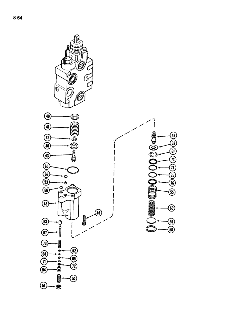 Схема запчастей Case IH 3594 - (8-054) - REMOTE VALVE ASSEMBLY, ADD ON THIRD AND FOURTH CIRCUIT, WITHOUT LOAD CHECK (08) - HYDRAULICS