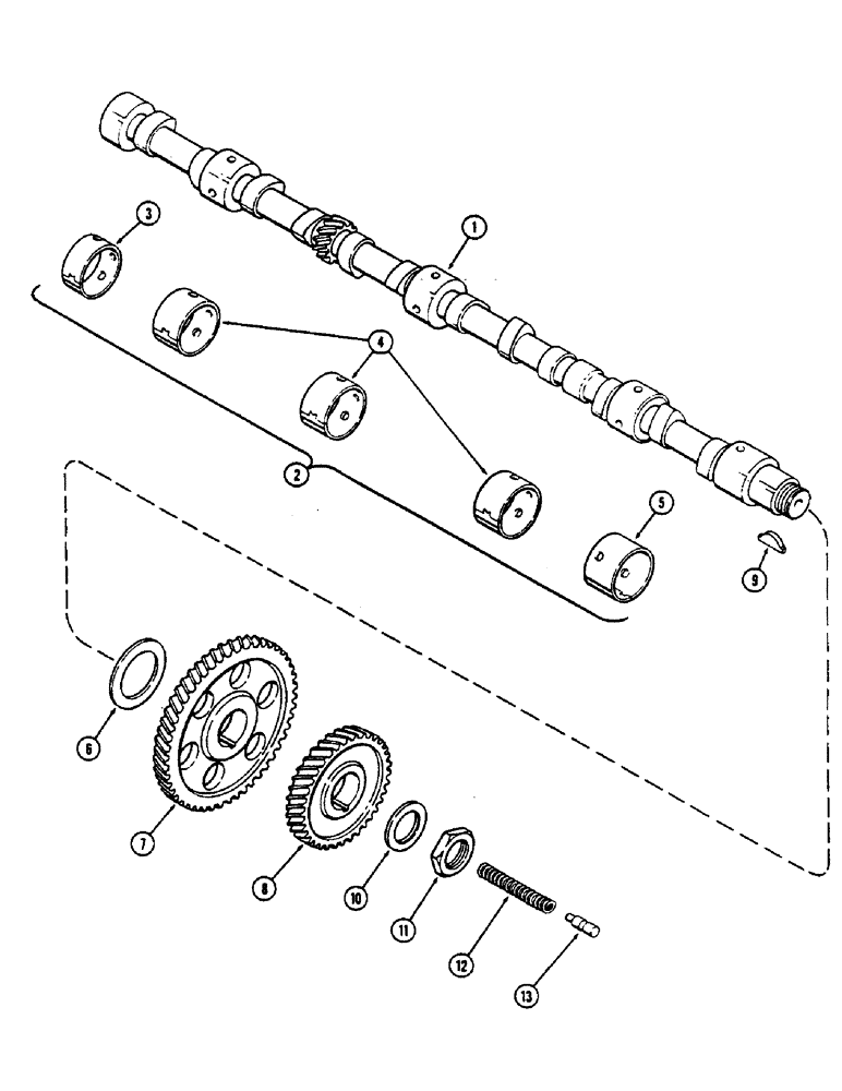 Схема запчастей Case IH 2390 - (2-38) - CAMSHAFT, 504BDT, DIESEL ENGINE (02) - ENGINE