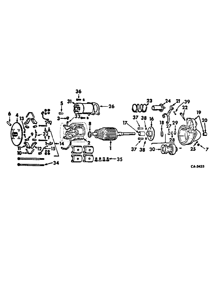 Схема запчастей Case IH 686 - (08-18) - ELECTRICAL, CRANKING MOTOR, DELCO-REMY, 666 & 686 DIESEL ENGINE TRACTORS W/ SYNCHROMESH TRANSMISSION (06) - ELECTRICAL