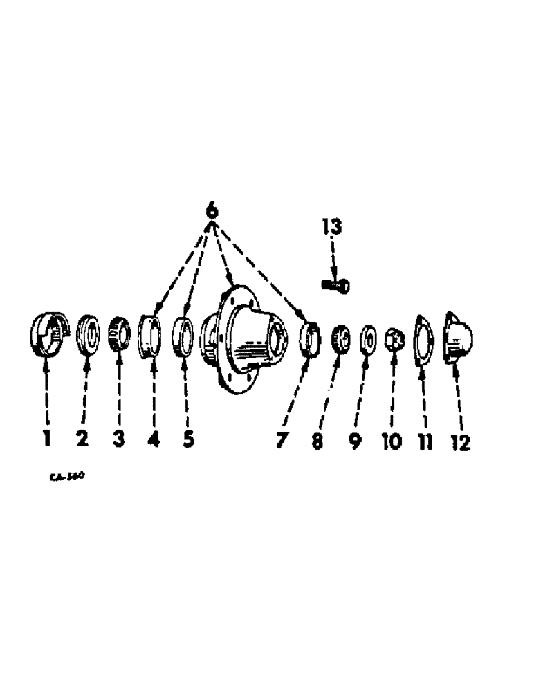 Схема запчастей Case IH HYDRO 86 - (14-07) - SUSPENSION, FRONT WHEEL HUB, BEARINGS AND CAP Suspension