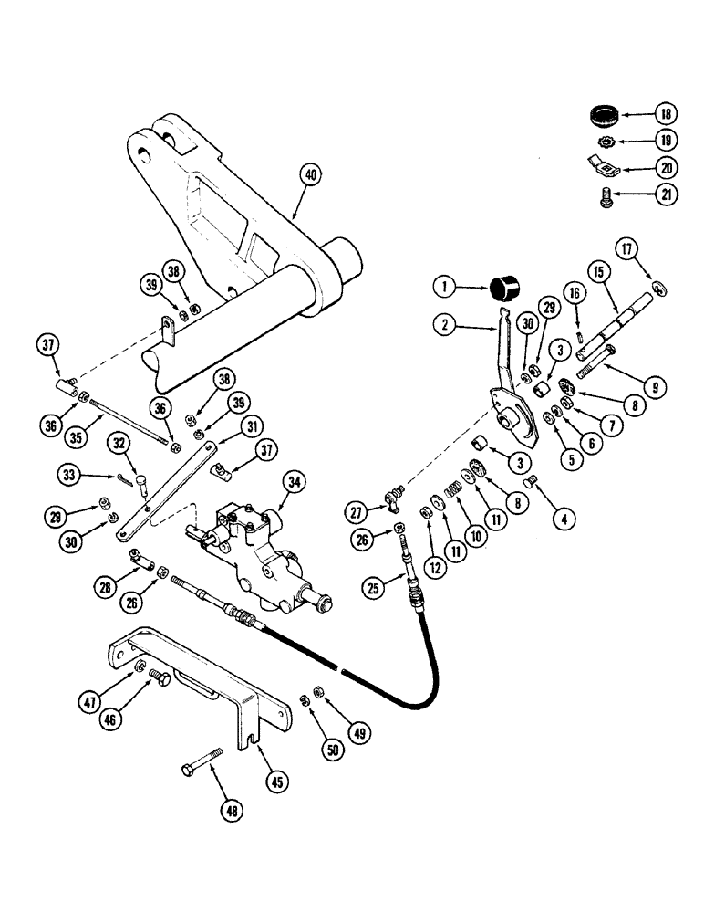 Схема запчастей Case IH 4690 - (8-304) - HITCH DEPTH CONTROLS, PRIOR TO P.I.N. 8860450 (08) - HYDRAULICS