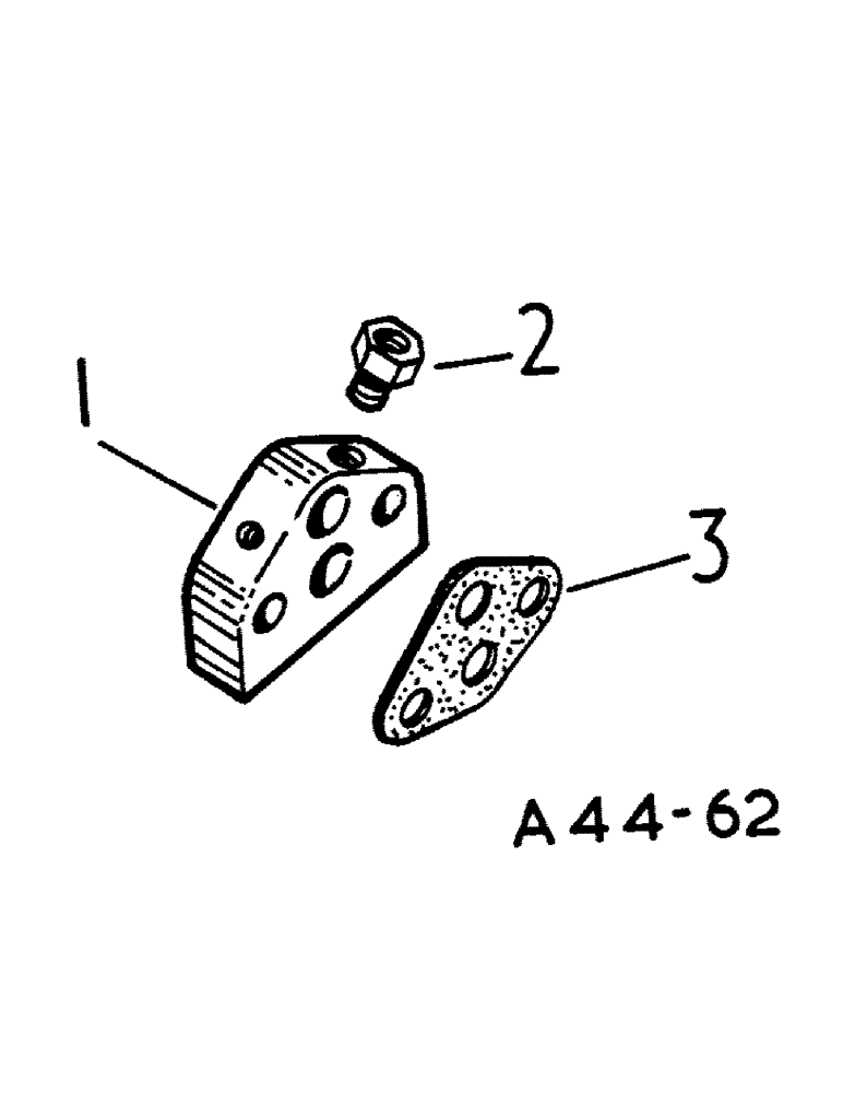 Схема запчастей Case IH 444 - (1-18) - OIL FILTER MOUNTING SPACER (02) - ENGINE