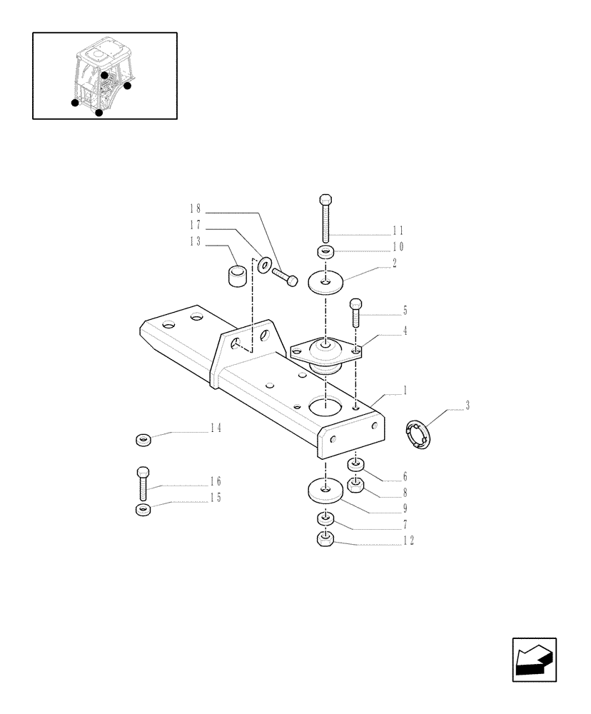 Схема запчастей Case IH JX1095N - (1.87.0/02[02]) - CAB - CAB SUPPORTS (08) - SHEET METAL