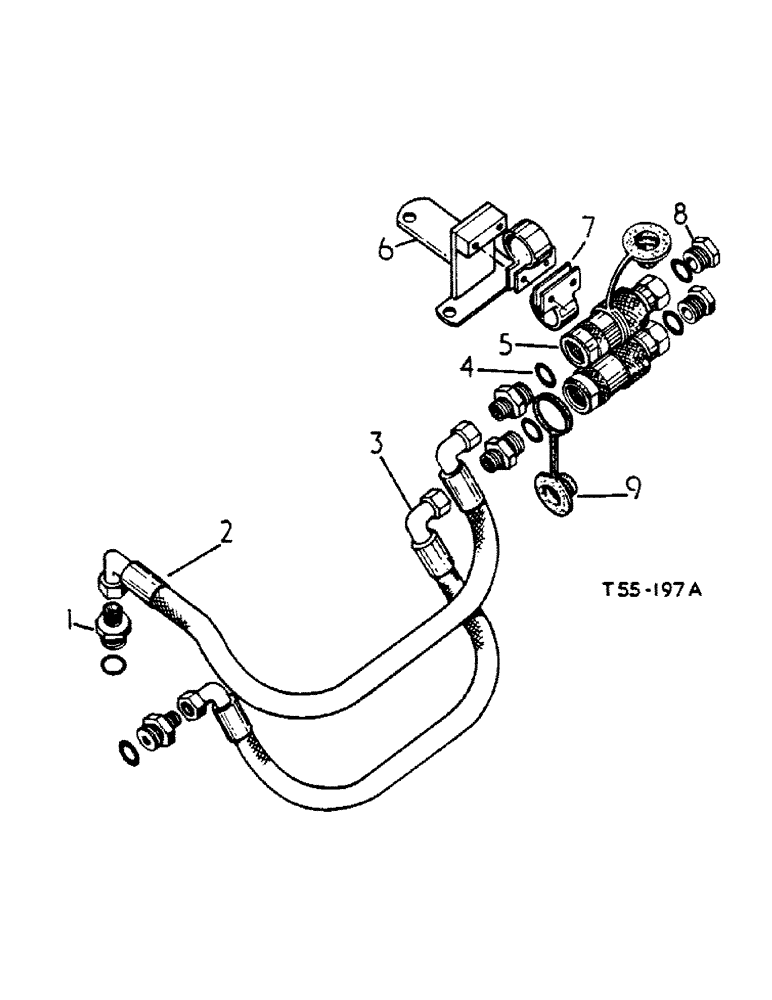 Схема запчастей Case IH 444 - (5-17) - SELF SEALING COUPLING ATTACHMENT, DOUBLE ACTING - BREAKAWAY (08) - HYDRAULICS