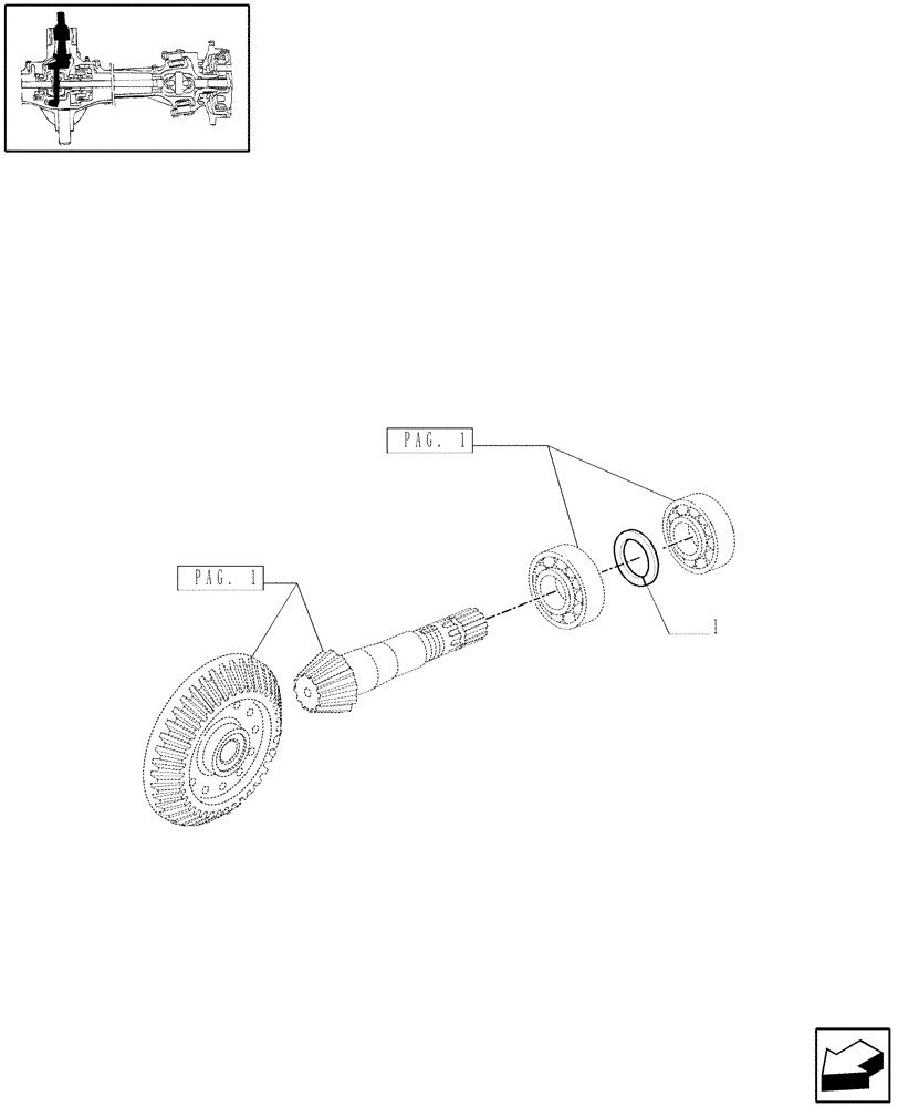 Схема запчастей Case IH MAXXUM 115 - (1.40. 8/06[02]) - (CL.4) SUSPENDED FRONT AXLE W/MULTI-PLATE DIFF. LOCK AND ST. SENSOR - ADJUSTING SHIMS (VAR.330429) (04) - FRONT AXLE & STEERING