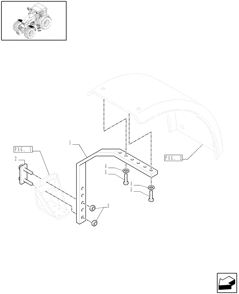 Схема запчастей Case IH MXU115 - (1.87.4/03[02]) - (VAR.024-025) DYNAMIC FRONT FENDERS (420, WIDE) (JAPAN) (08) - SHEET METAL