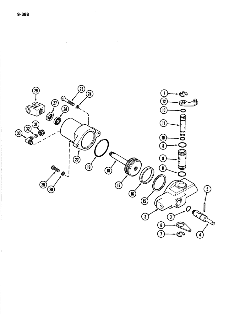 Схема запчастей Case IH 4894 - (9-388) - SEAT AIR/OIL SUSPENSION, MODULE CYLINDER ASSEMBLY (09) - CHASSIS/ATTACHMENTS