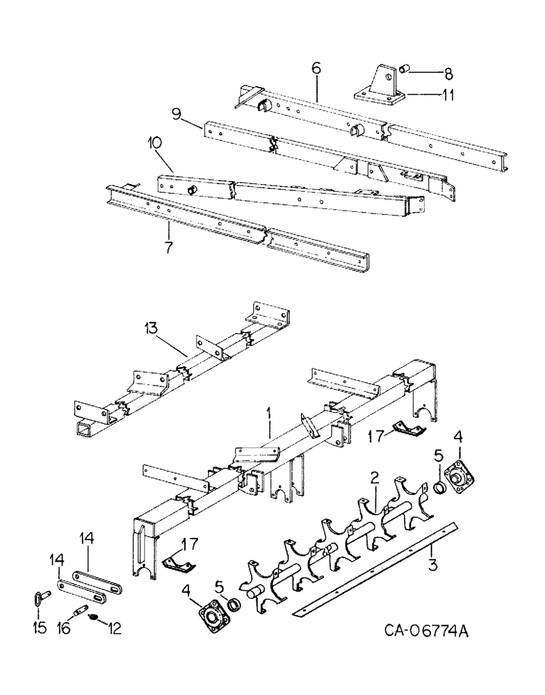 Схема запчастей Case IH 468 - (A-04) - FRAME, UNIT A, SERIAL NO. 1998 AND ABOVE 