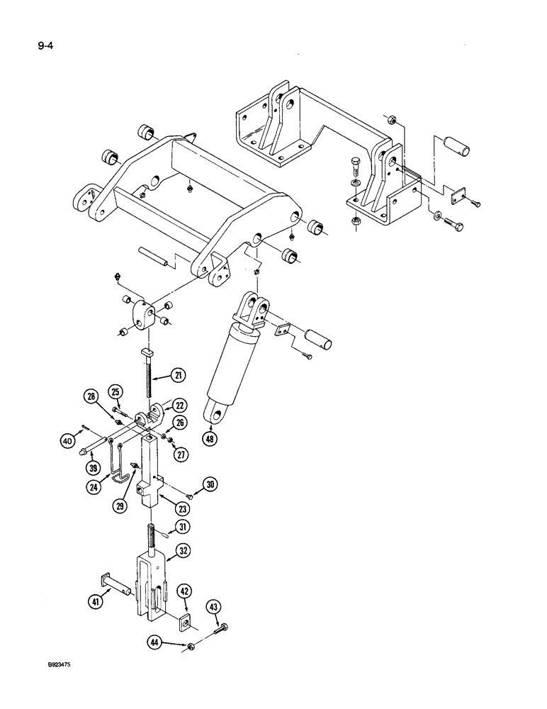 Схема запчастей Case IH 9240 - (9-004) - HITCH ROCKERSHAFT (CONTD) (09) - CHASSIS/ATTACHMENTS