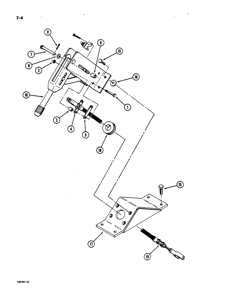 Схема запчастей Case IH 9170 - (7-04) - PARK BRAKE CONTROLS (07) - BRAKES