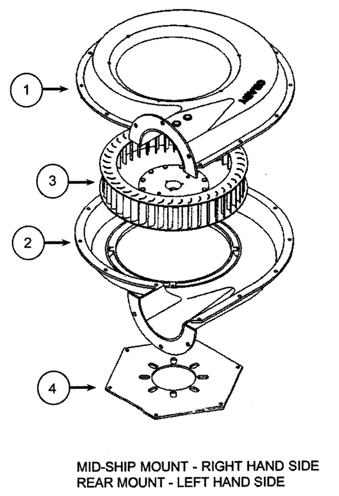 Схема запчастей Case IH FLEX-AIR - (01-003) - FAN, HP, 6 INCH, CCW Basic Unit