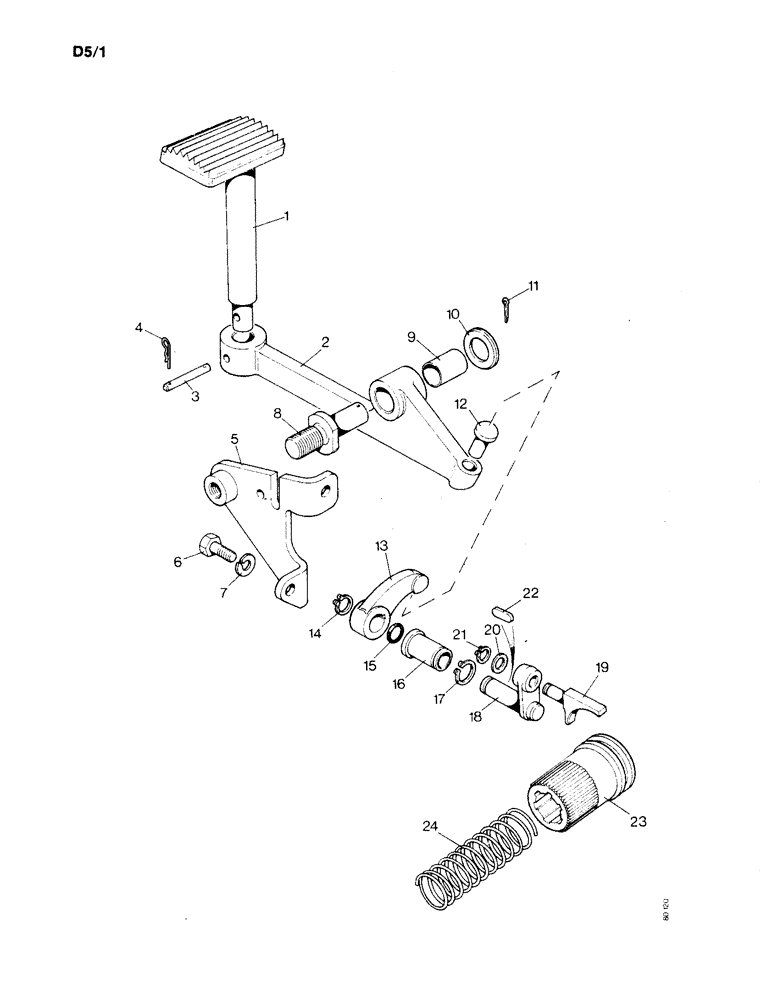 Схема запчастей Case IH 1190 - (D-05) - DIFFERENTIAL LOCK (03) - POWER TRAIN