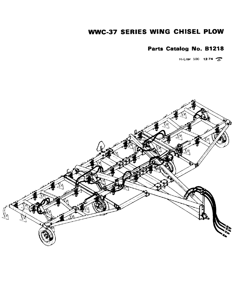 Схема запчастей Case IH WWC37-SERIES - (01) - WWC-37 SERIES WING CHISEL PLOW 