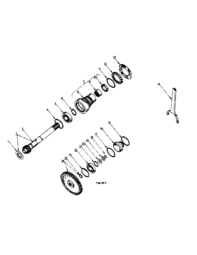 Схема запчастей Case IH 364 - (6-46) - ATTACHMENTS, FULL FORWARD AND REVERSE ATTACHMENT, P.T.O. DRIVING SHAFT AND GEARS, 573 R.P.M. Attachments