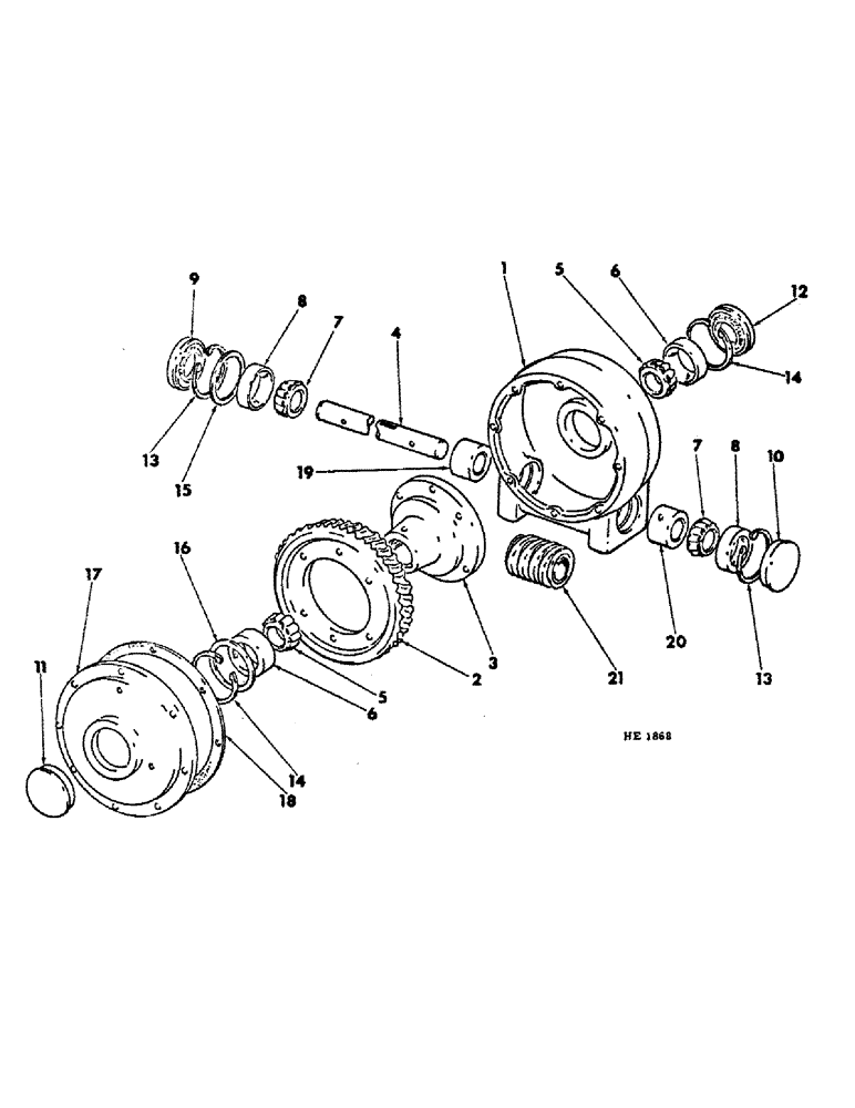 Схема запчастей Case IH 580 - (B-17) - APRON DRIVE WORM GEAR CASE (00) - COMPLETE MACHINE