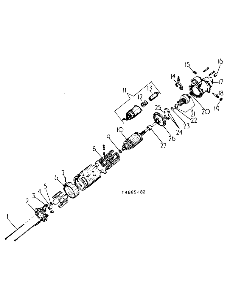 Схема запчастей Case IH 384 - (08-05) - ELECTRICAL, STARTER MOTOR, LUCAS (06) - ELECTRICAL