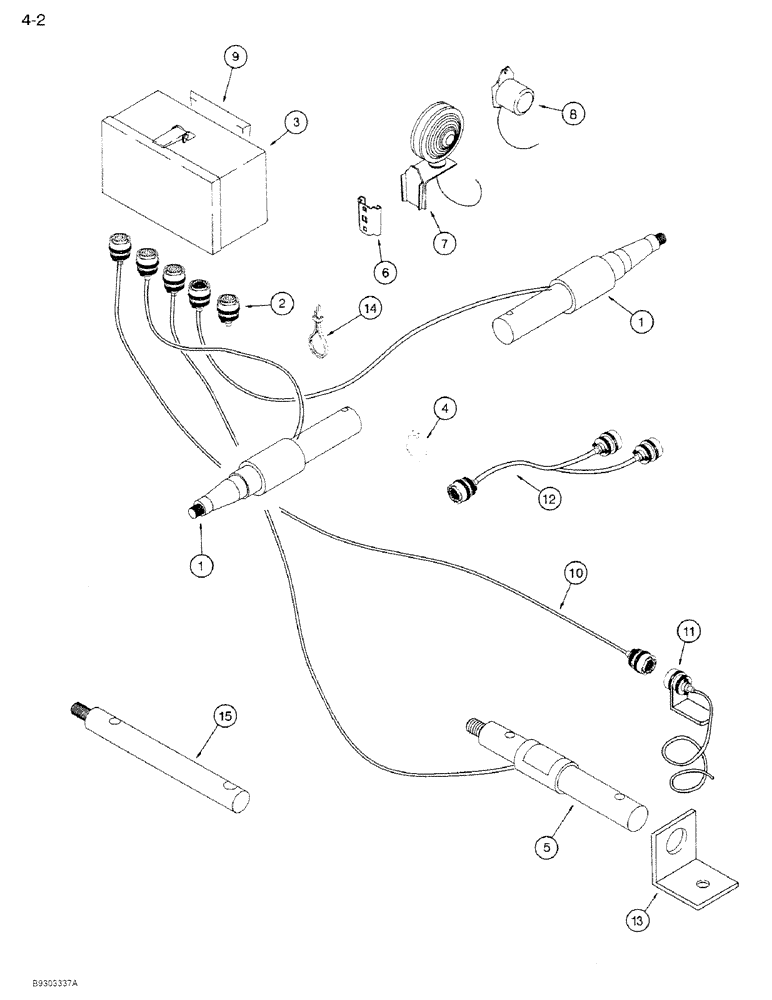 Схема запчастей Case IH 1350 - (4-02) - ELECTRONIC SCALES (06) - ELECTRICAL