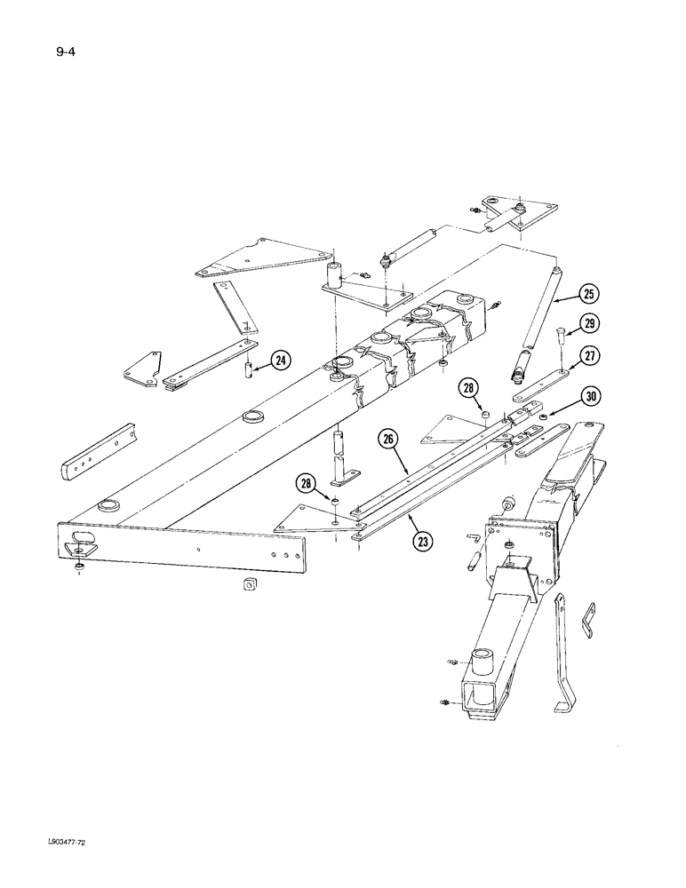 Схема запчастей Case IH 735 - (9-04) - MAIN FRAME 