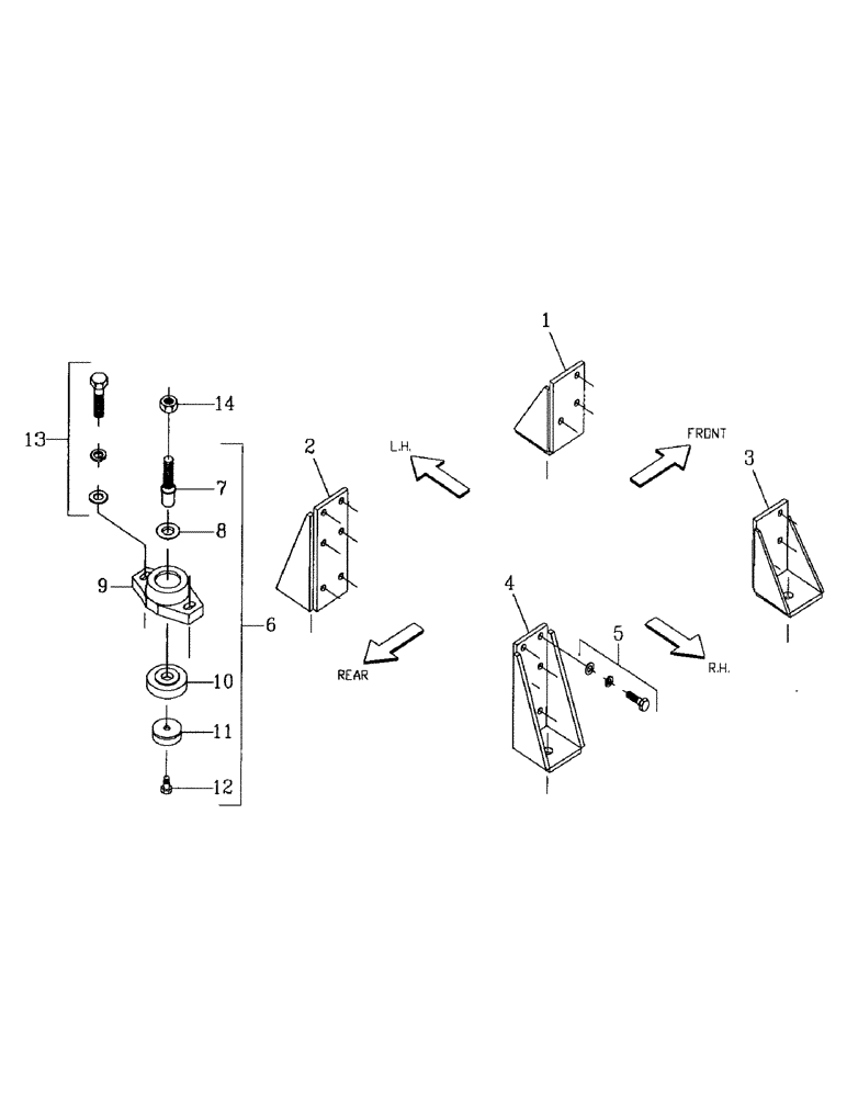 Схема запчастей Case IH AUSTOFT - (C03-03) - ENGINE MOUNTS Engine & Engine Attachments