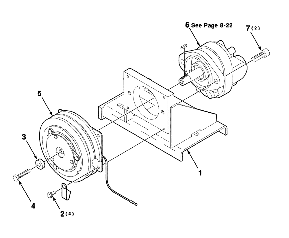 Схема запчастей Case IH 8880 - (8-20) - HYDRAULIC PUMP CLUTCH AND MOUNTING ASSEMBLY (35) - HYDRAULIC SYSTEMS