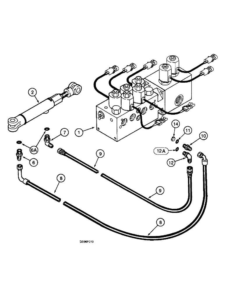 Схема запчастей Case IH 1800 - (8-54) - FAN CLUTCH CYLINDER SYSTEM (07) - HYDRAULICS