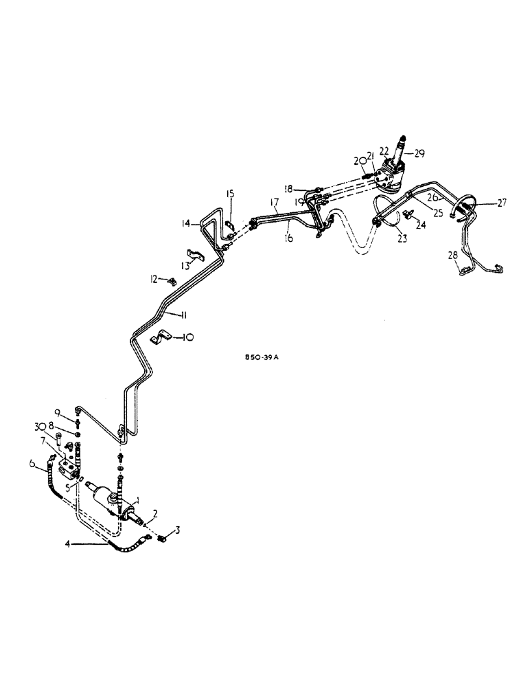 Схема запчастей Case IH 585 - (10-010) - POWER STEERING (07) - HYDRAULICS