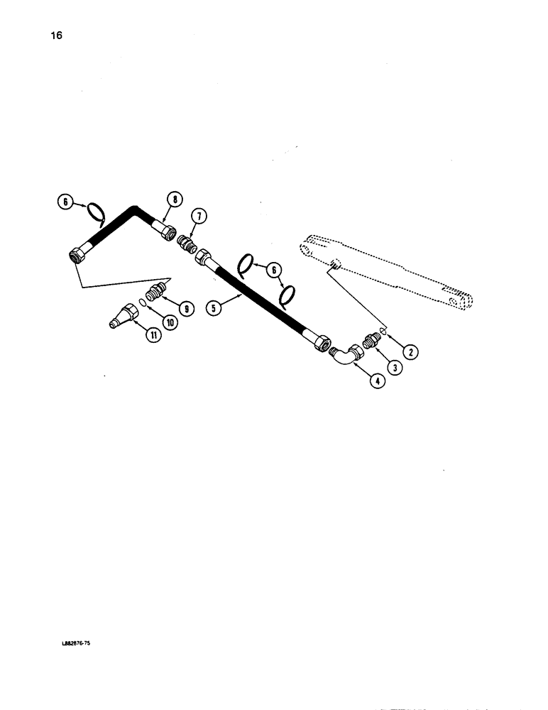 Схема запчастей Case IH 5100 - (016) - MARKER HYDRAULICS, MANUAL TYPE 