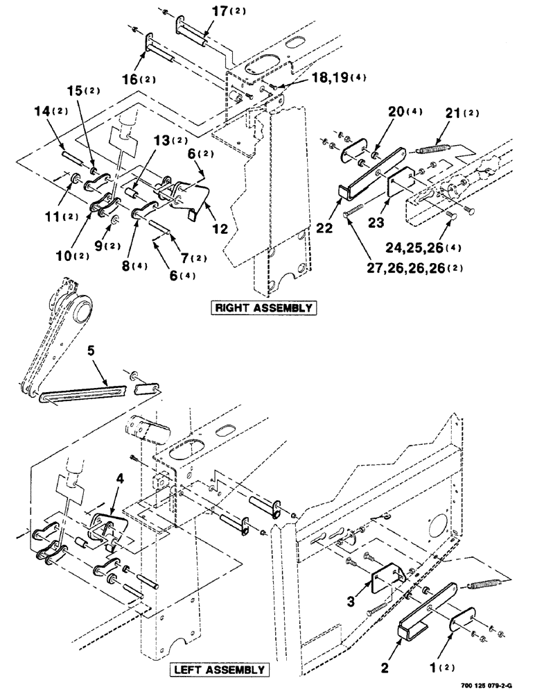 Схема запчастей Case IH 8465 - (5-02) - TAILGATE LATCH ASSEMBLY (16) - BALE EJECTOR