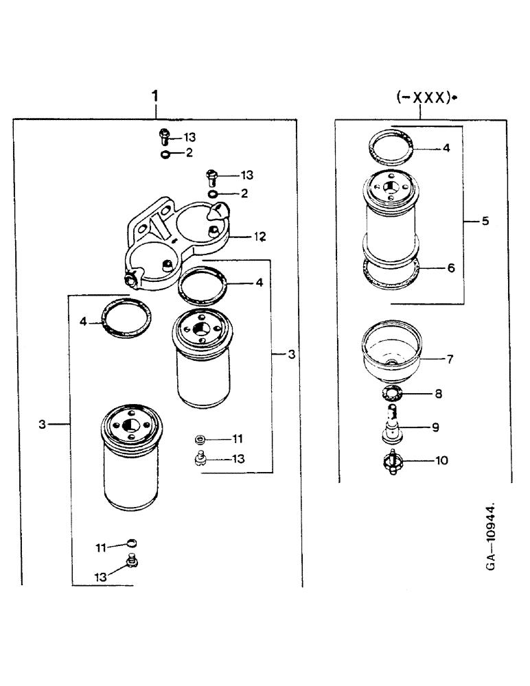 Схема запчастей Case IH D-246 - (11-067) - FUEL FILTER, BOSCH 