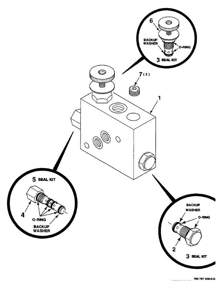 Схема запчастей Case IH 8455 - (8-06) - HYDRAULIC REGULATOR ASSEMBLY (THREADER), (700707258 (07) - HYDRAULICS